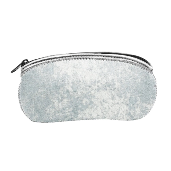 Velvet neoprene eyeglass case with zipper closure, colored stitching and bias... from ASI 74710 Numo / NUMO