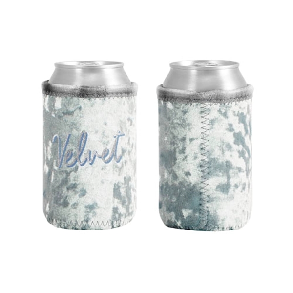 Velvet neoprene can insulator with sewn-in bottom, colored stitching and bias... from ASI 74710 Numo / NUMO