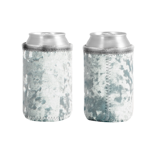 Velvet neoprene can insulator with sewn-in bottom, colored stitching and bias... from ASI 74710 Numo / NUMO