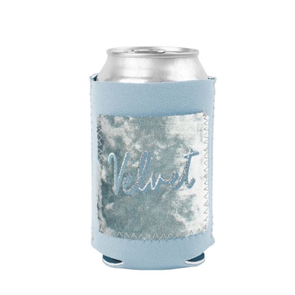 Neoprene can cooler with a velvet-neoprene pocket and customizable colored stitching.... from ASI 74710 Numo / NUMO Kolder