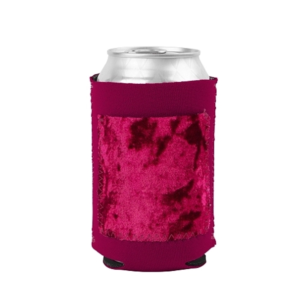 Neoprene can cooler with a velvet-neoprene pocket and customizable colored stitching.... from ASI 74710 Numo / NUMO Kolder