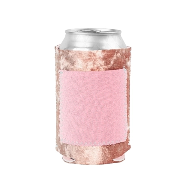 Velvet neoprene can cooler with customizable colored stitching and front pocket.... from ASI 74710 Numo / NUMO
