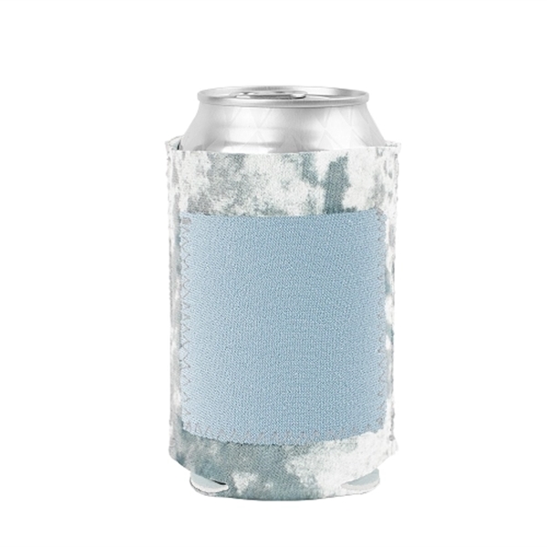 Velvet neoprene can cooler with customizable colored stitching and front pocket.... from ASI 74710 Numo / NUMO