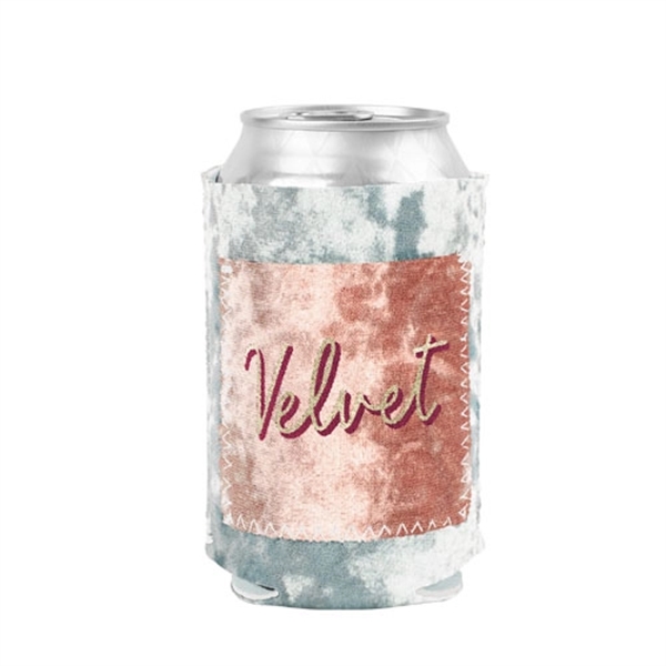 Velvet neoprene can cooler with customizable colored stitching and front pocket.... from ASI 74710 Numo / NUMO
