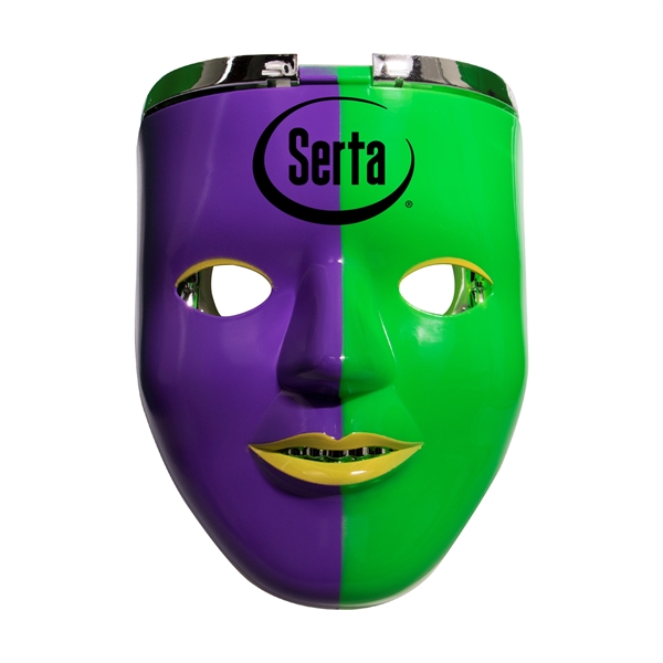 Double Mardi Gras face mask with LED lights.... from ASI 42016 Brighter Promotions Inc