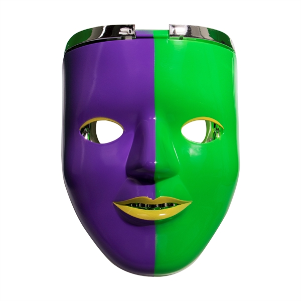 Double Mardi Gras face mask with LED lights.... from ASI 42016 Brighter Promotions Inc