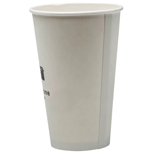 Disposable 16 oz. paper cup, ideal for hot or cold beverages... from ASI 67075 Leprechaun Promotions, LLC / Leprechaun Promotions