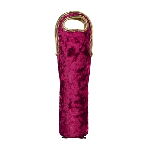 Velvet neoprene wine tote with dual carry handles, colored stitching and... from ASI 74710 Numo / NUMO Kolder