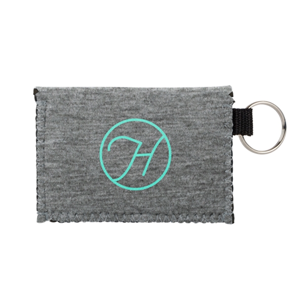 Heathered Jersey Knit Neoprene case with keyring and snap closure.... from ASI 74710 Numo / NUMO