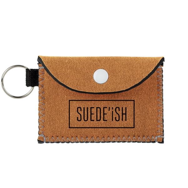 Suede-ish Neoprene case with keyring and snap closure.... from ASI 74710 Numo / NUMO