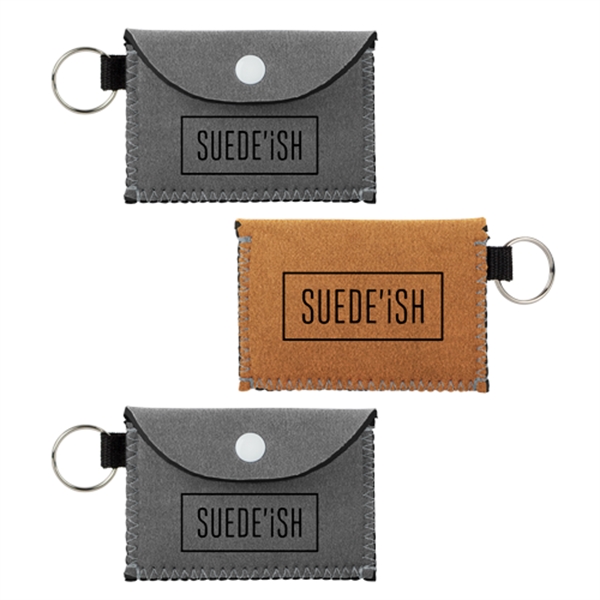 Suede-ish Neoprene case with keyring and snap closure.... from ASI 74710 Numo / NUMO