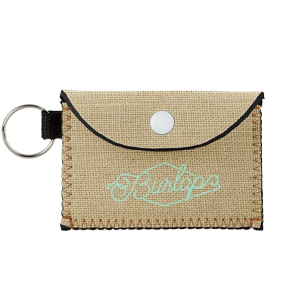 Burlap Neoprene case with keyring and snap closure.... from ASI 74710 Numo / NUMO