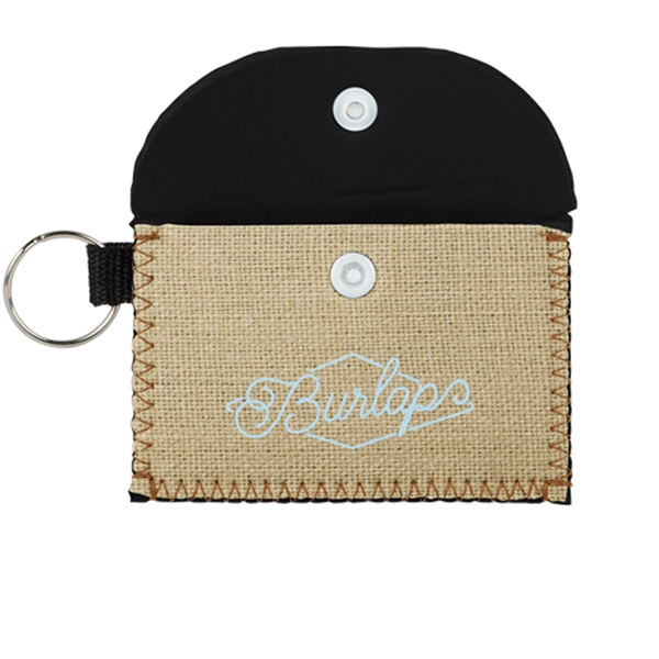 Burlap Neoprene case with keyring and snap closure.... from ASI 74710 Numo / NUMO