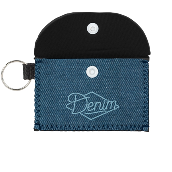 Denim Neoprene case with keyring and snap closure.... from ASI 74710 Numo / NUMO