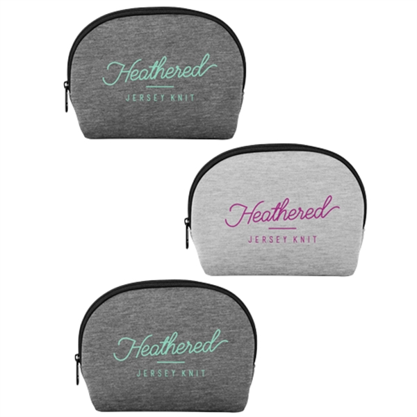 Heathered Jersey Knit Neoprene cosmetic kit for toiletries.... from ASI 74710 Numo