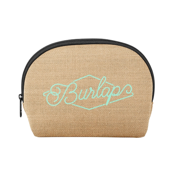 Burlap Neoprene cosmetic kit for toiletries with a zipper closure and... from ASI 74710 Numo