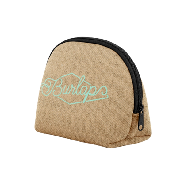 Burlap Neoprene cosmetic kit for toiletries with a zipper closure and... from ASI 74710 Numo