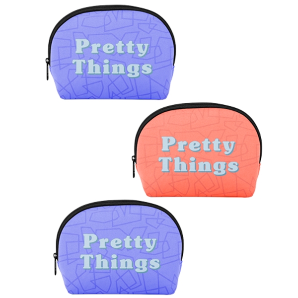 Neoprene cosmetic kit for toiletries with zipper closure and gusset.... from ASI 74710 Numo