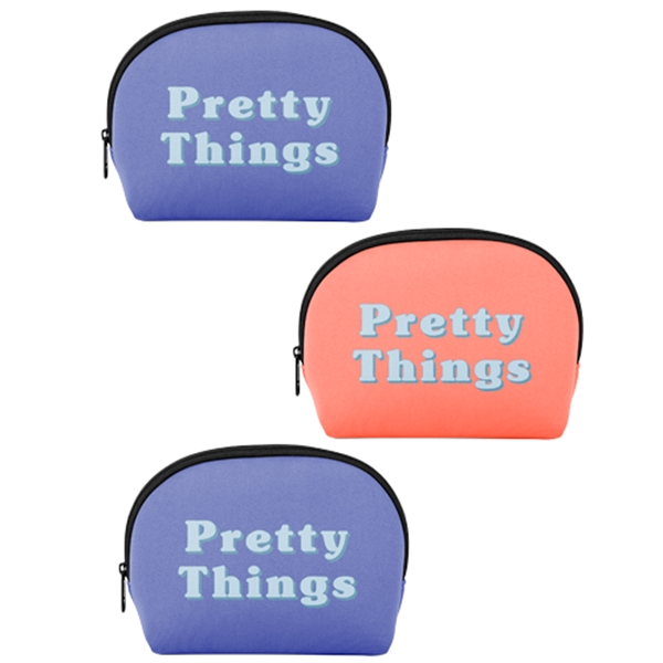 Neoprene cosmetic kit for toiletries with a zipper closure and gusset... from ASI 74710 Numo