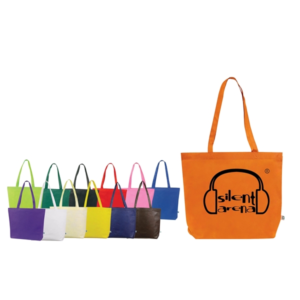 17.75" x 14.25" open tote bag with a 28" handle and... from ASI 30442 Above & Beyond Advertising Products / PromoAdLine