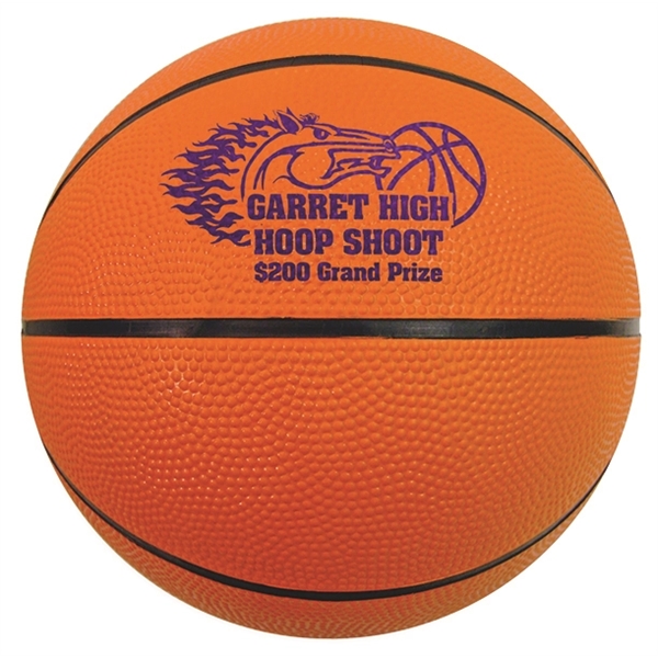 5" mini rubber basketball that features a re-inflatable athletic valve.... from ASI 55675 Galaxy Balloons Inc / Galactic Fun Time Line