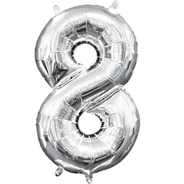 Foil number balloons in gold and silver (0-9 only).... from ASI 55675 Galaxy Balloons Inc / Galactic Fun Time Line