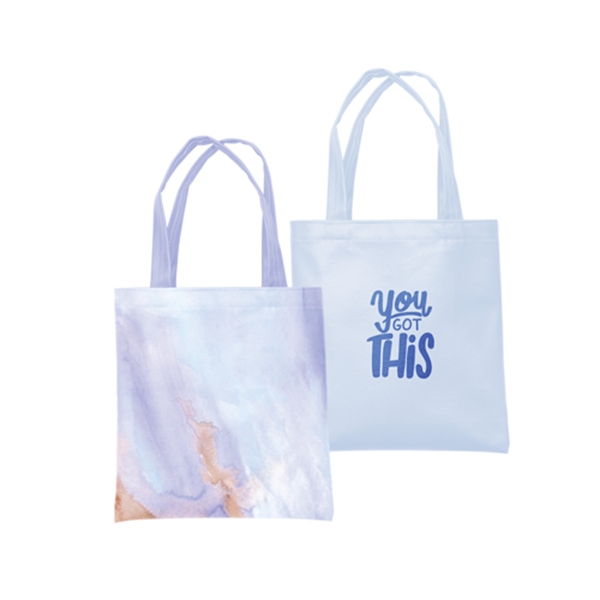 Small, youth-size, flat vegan leather tote bag with 2 handles.... from ASI 74710 Numo