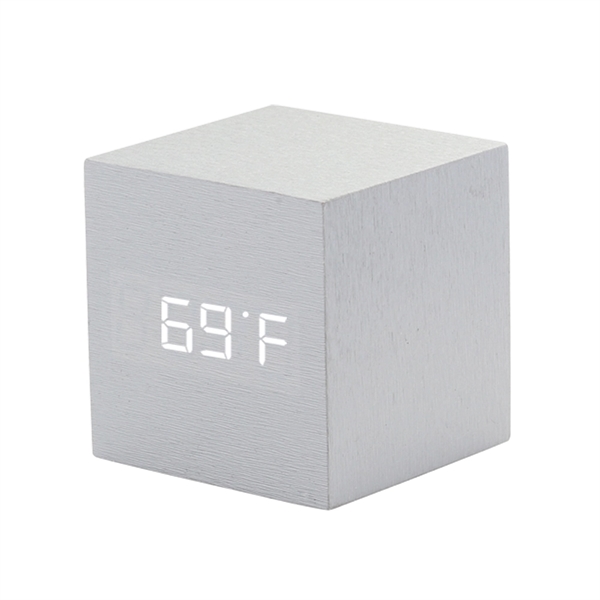 Cube Clock with brushed metallic appearance.... from ASI 46755 Cosmo Promos
