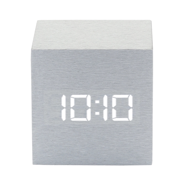 Cube Clock with brushed metallic appearance.... from ASI 46755 Cosmo Promos