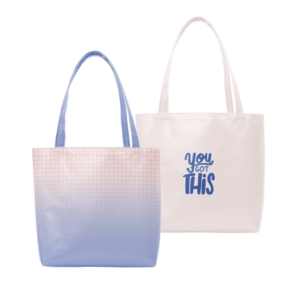 Vegan Leather tote with an exterior gussets that measures 17.75" x... from ASI 74710 Numo