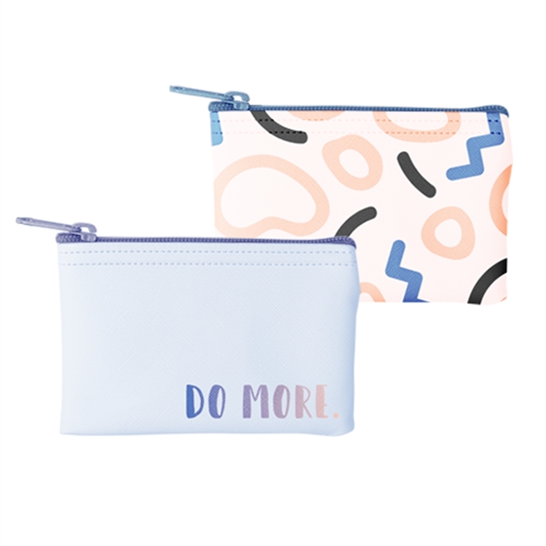 Small pouch made of vegan leather that measures 5" x 3.125"... from ASI 74710 Numo