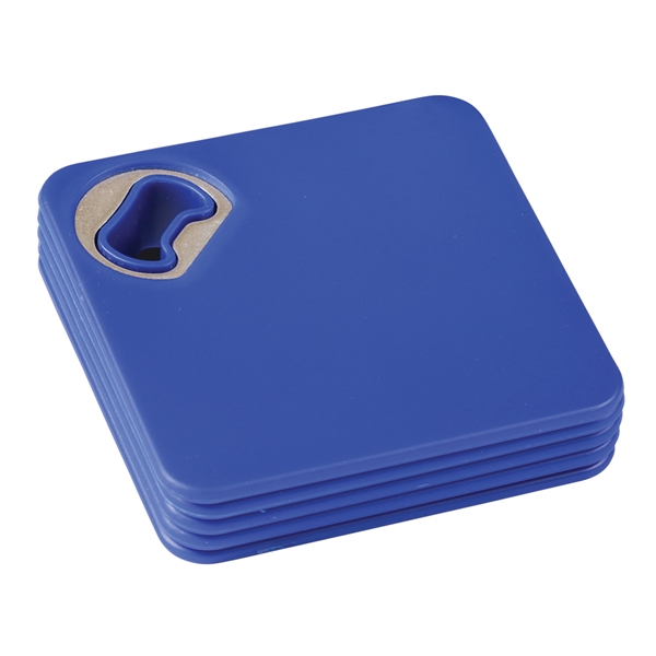 Plastic Bottle Opener 4 pcs + Holder.... from ASI 46755 Cosmo Promos