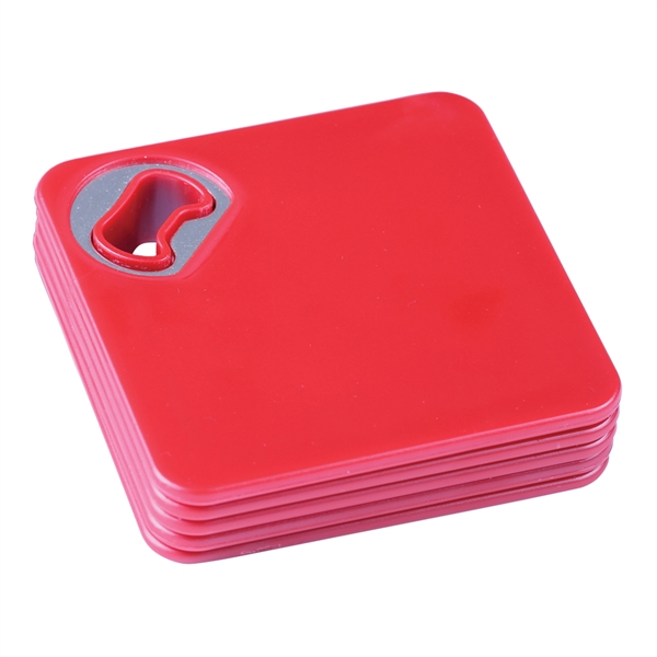 Plastic Bottle Opener 4 pcs + Holder.... from ASI 46755 Cosmo Promos