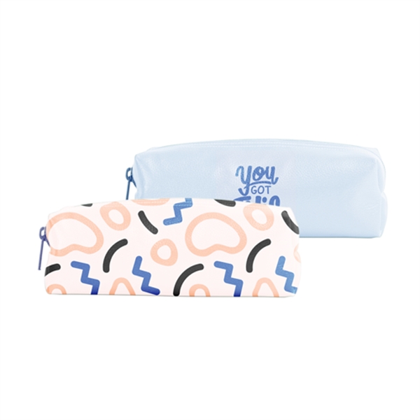 Small Vegan Leather Dopp kit with zippered closure for holding toiletries... from ASI 74710 Numo