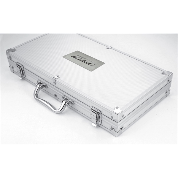 Aluminum Deluxe Poker Set, 300 Plastic 11.5 Gram Multi-Color Poker Chips,... from ASI 40544 Binaco / Binaline