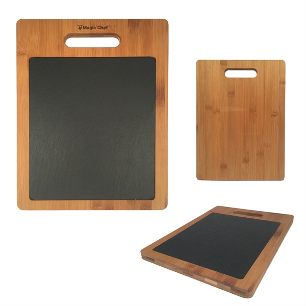Bamboo + Slate Coasters (Round)... from ASI 46755 Cosmo Promos