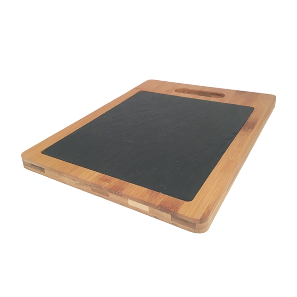 Bamboo + Slate Coasters (Round)... from ASI 46755 Cosmo Promos