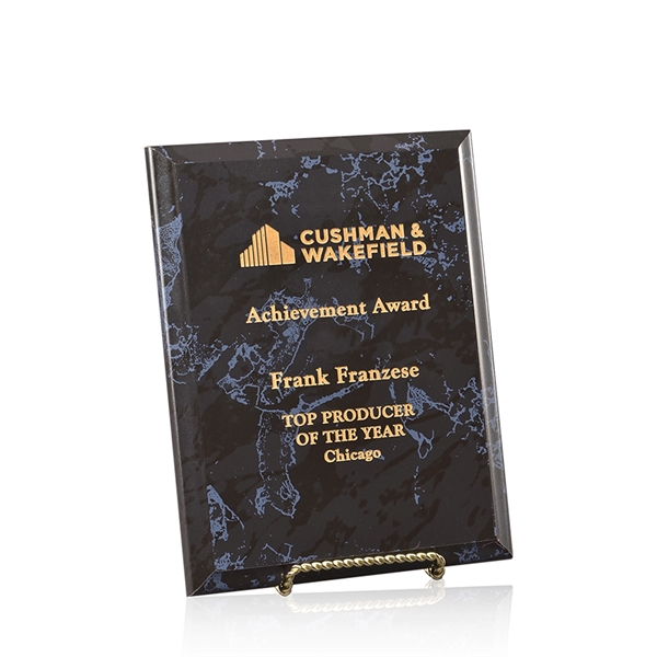 8" x 6" plaque made of marbleized wood with a pre-drilled... from ASI 71920 Moderne Glass Company Inc