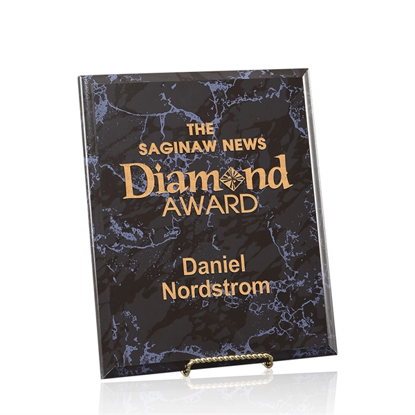 10" x 8" plaque made of marbleized wood with a pre-drilled... from ASI 71920 Moderne Glass Company Inc