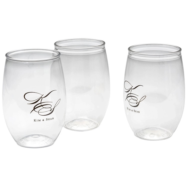 Durable 16 oz. plastic stemless wine glass, ideal for events, promotions,... from ASI 67075 Leprechaun Promotions, LLC / Leprechaun Promotions