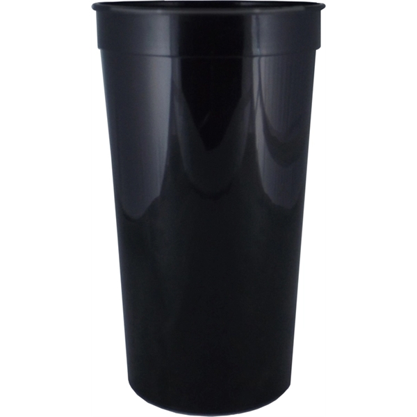 Durable 32 oz. smooth wall plastic stadium cup, ideal for events... from ASI 67075 Leprechaun Promotions, LLC / Leprechaun Promotions