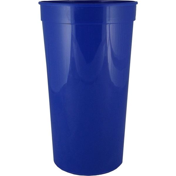 Durable 32 oz. smooth wall plastic stadium cup, ideal for events... from ASI 67075 Leprechaun Promotions, LLC / Leprechaun Promotions