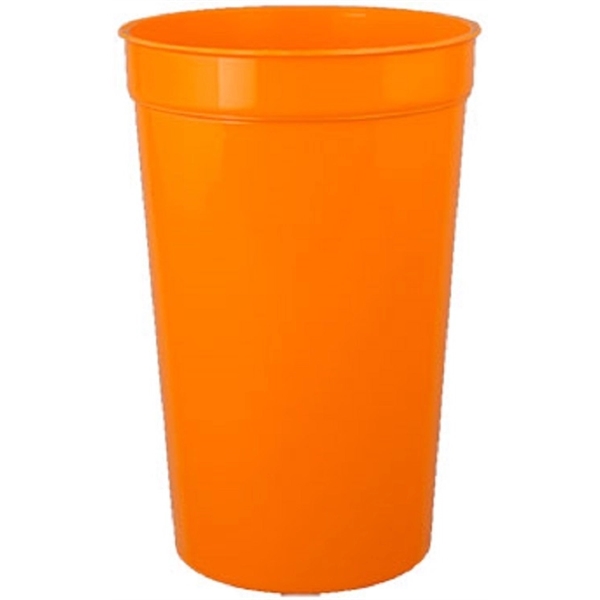 Durable 32 oz. smooth wall plastic stadium cup, ideal for events... from ASI 67075 Leprechaun Promotions, LLC / Leprechaun Promotions