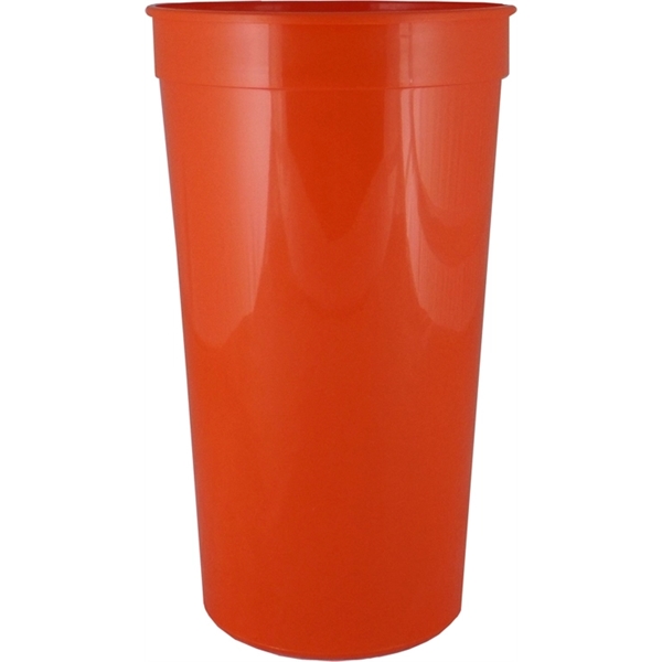 Durable 32 oz. smooth wall plastic stadium cup, ideal for events... from ASI 67075 Leprechaun Promotions, LLC / Leprechaun Promotions