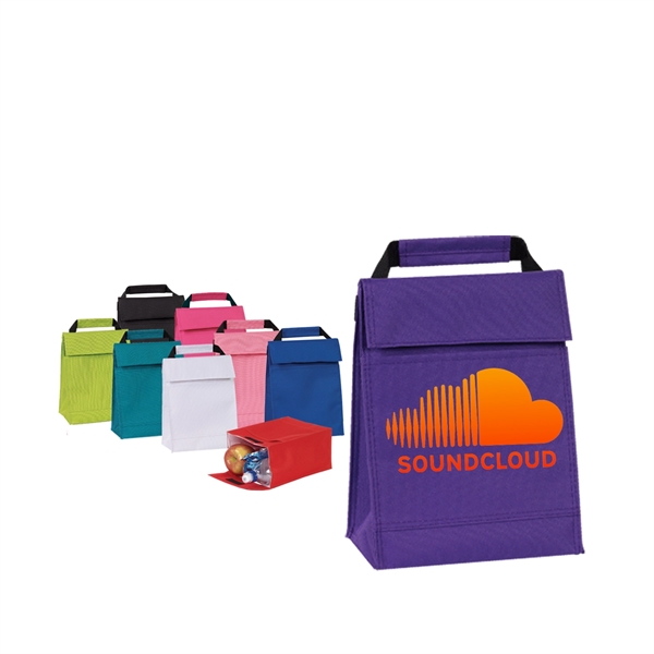 Insulated lunch pack with lead-free PEVA lining, open front pocket, secure... from ASI 30442 Above & Beyond Advertising Products / PromoAdLine