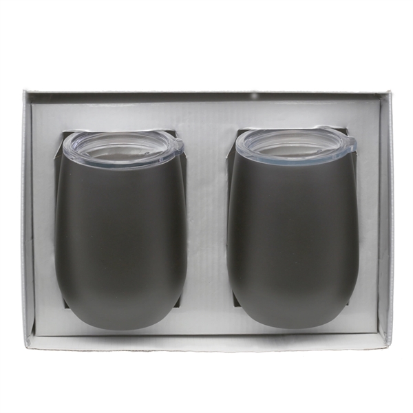 Stainless Steel Stemless Wine Tumbler Gift Set... from ASI 46755 Cosmo Promos
