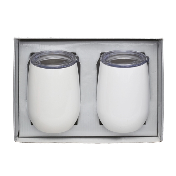 Stainless Steel Stemless Wine Tumbler Gift Set... from ASI 46755 Cosmo Promos
