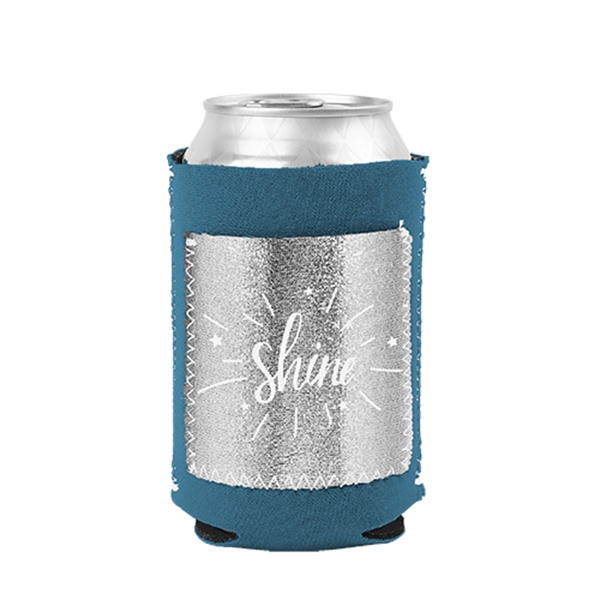Neoprene beverage holder with metallic neoprene pocket and customizable colored stitching.... from ASI 74710 Numo / NUMO Kolder