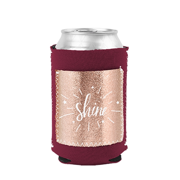 Neoprene beverage holder with metallic neoprene pocket and customizable colored stitching.... from ASI 74710 Numo / NUMO Kolder