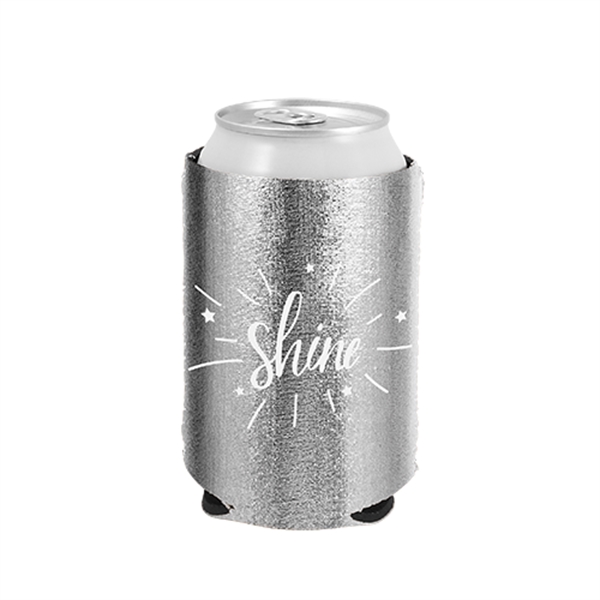 Metallic neoprene insulated and collapsible can and bottle cooler with customizable... from ASI 74710 Numo / NUMO Kolder